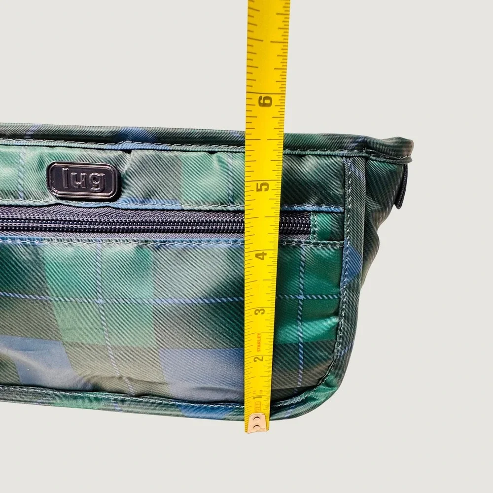 Lug Cosmetic Case Unisex Green Plaid Trolley XL 3pc Travel Makeup Organizer